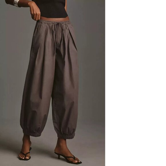 The Mossa Parachute Pants By Anthropologie   grey color new nwt size L - Picture 2 of 6